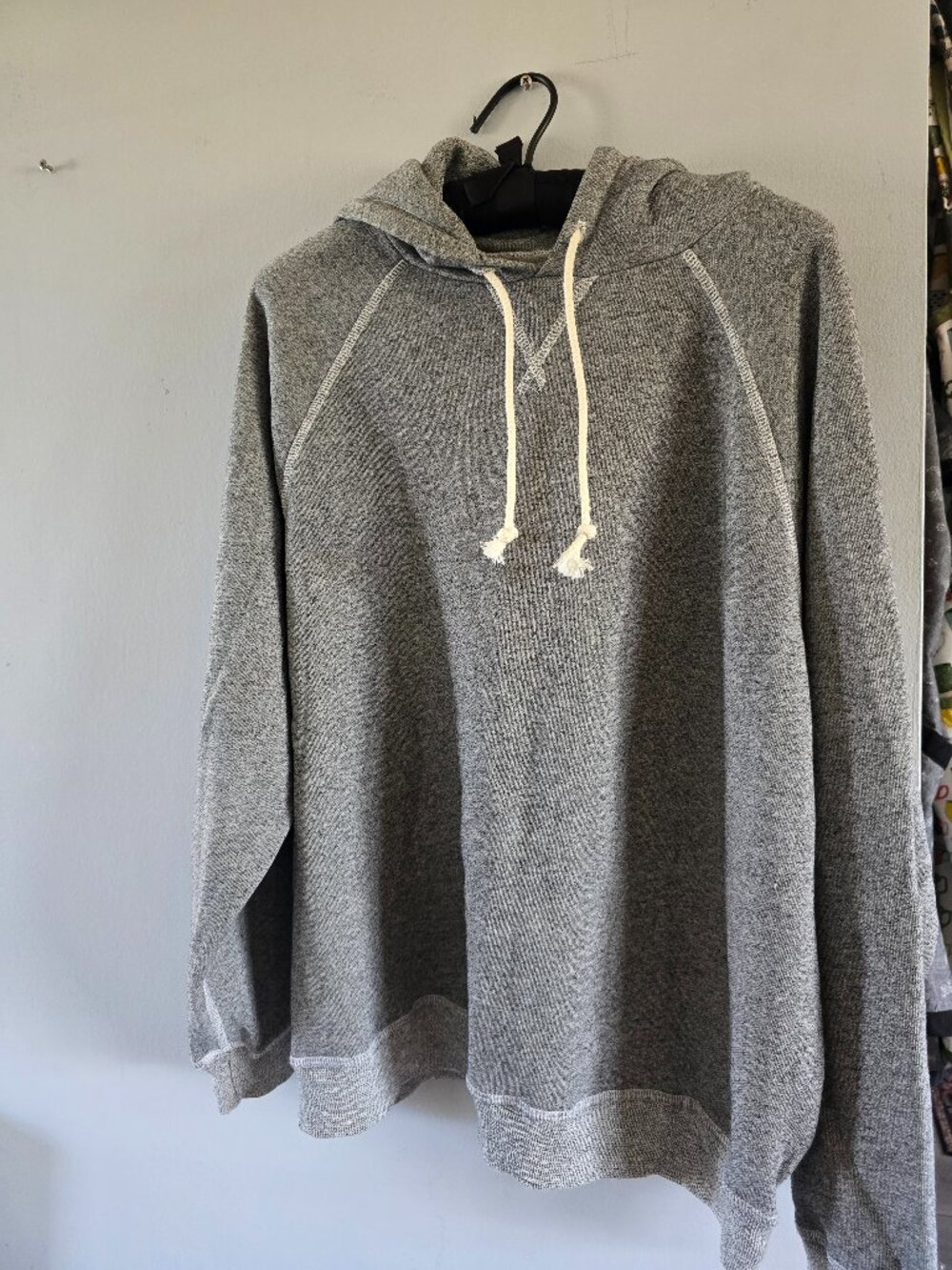 THE GREAT. Distressed Heather Grey Hoodie size 2